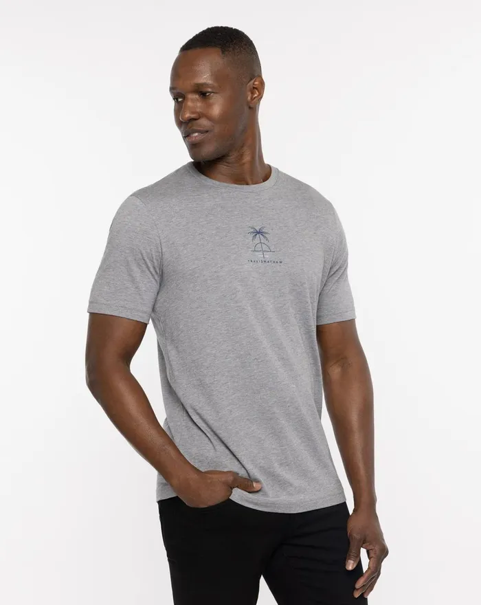 Men Tees TravisMathew NO MANANA TEE Heather Grey