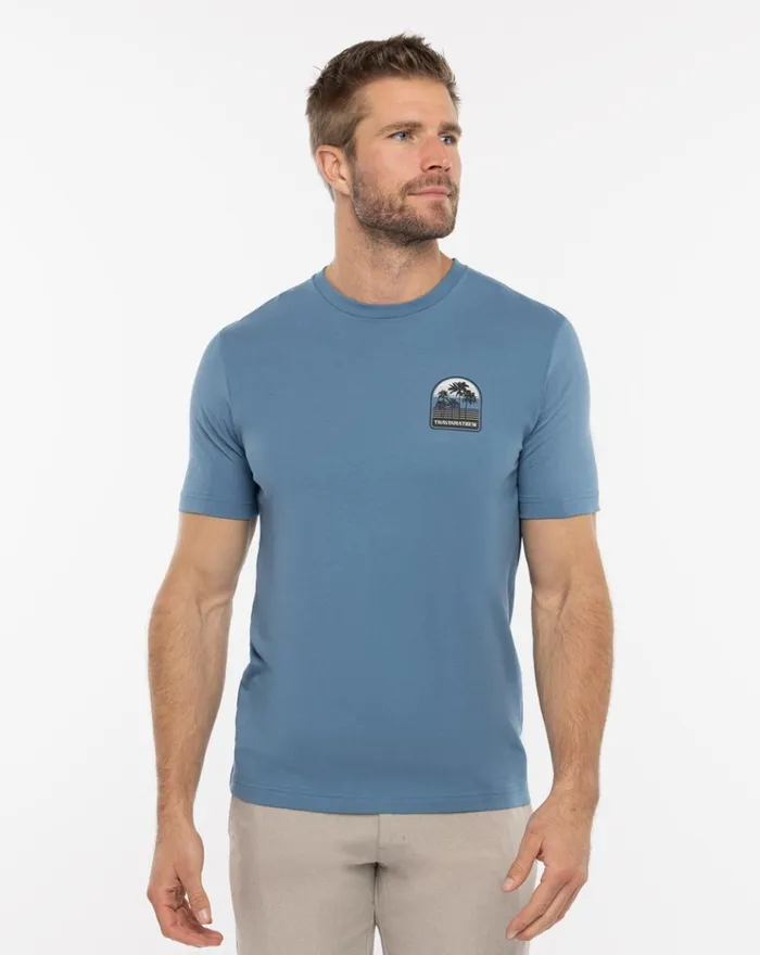 Men Tees TravisMathew OCEAN LINER TEE Stellar Blue