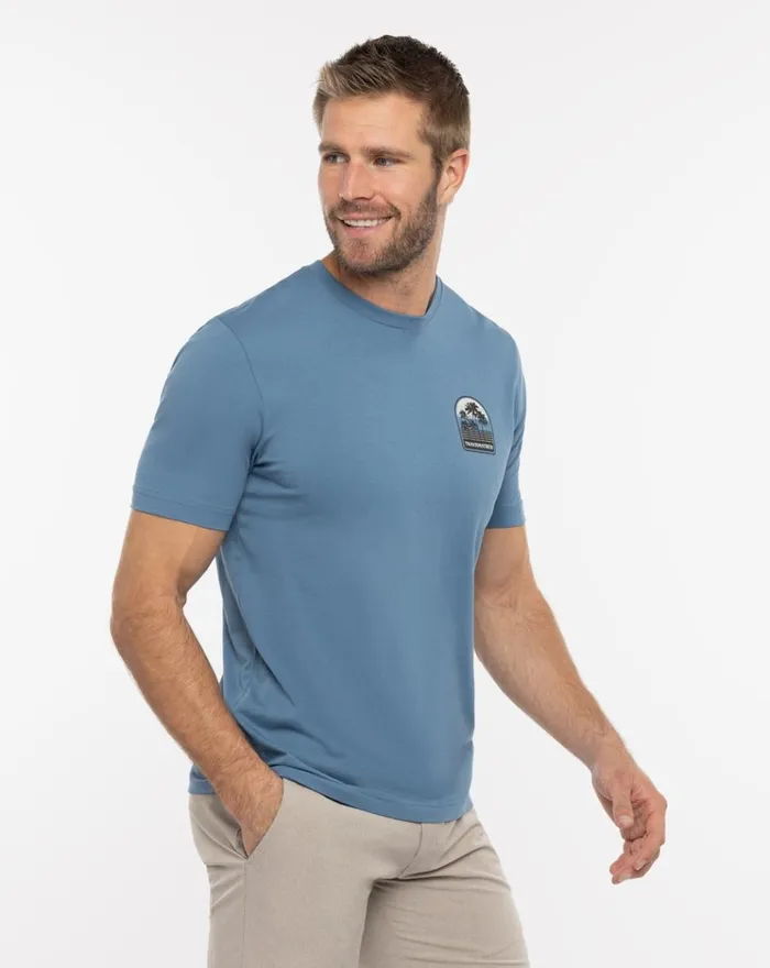 Men Tees TravisMathew OCEAN LINER TEE Stellar Blue Men Tees TravisMathew OCEAN LINER TEE Stellar Blue