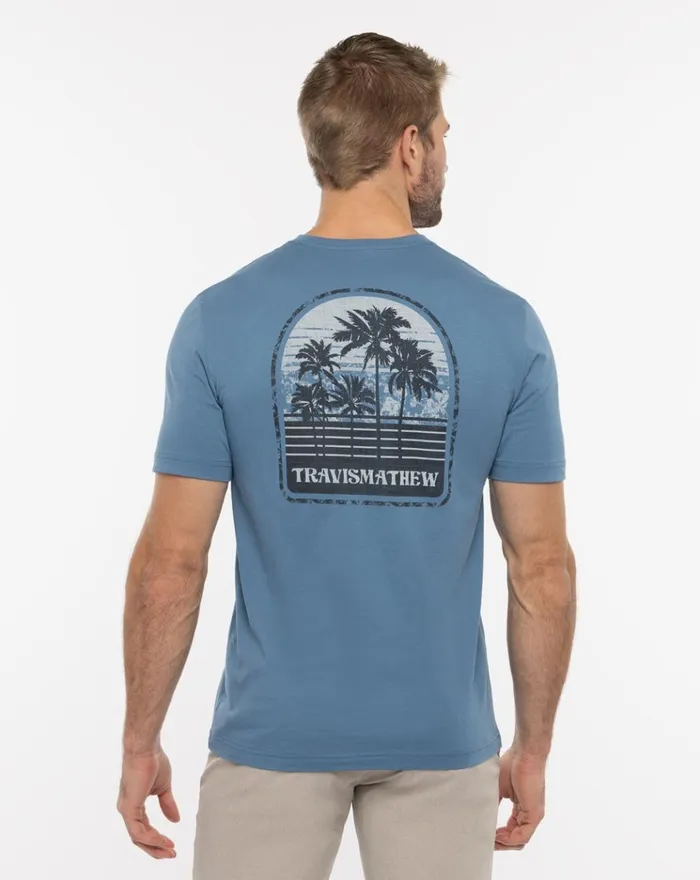 Men Tees TravisMathew OCEAN LINER TEE Stellar Blue Men Tees TravisMathew OCEAN LINER TEE Stellar Blue