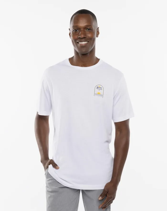 Men Tees TravisMathew ON A BEACH TEE White