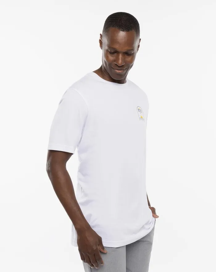 Men Tees TravisMathew ON A BEACH TEE White Men Tees TravisMathew ON A BEACH TEE White