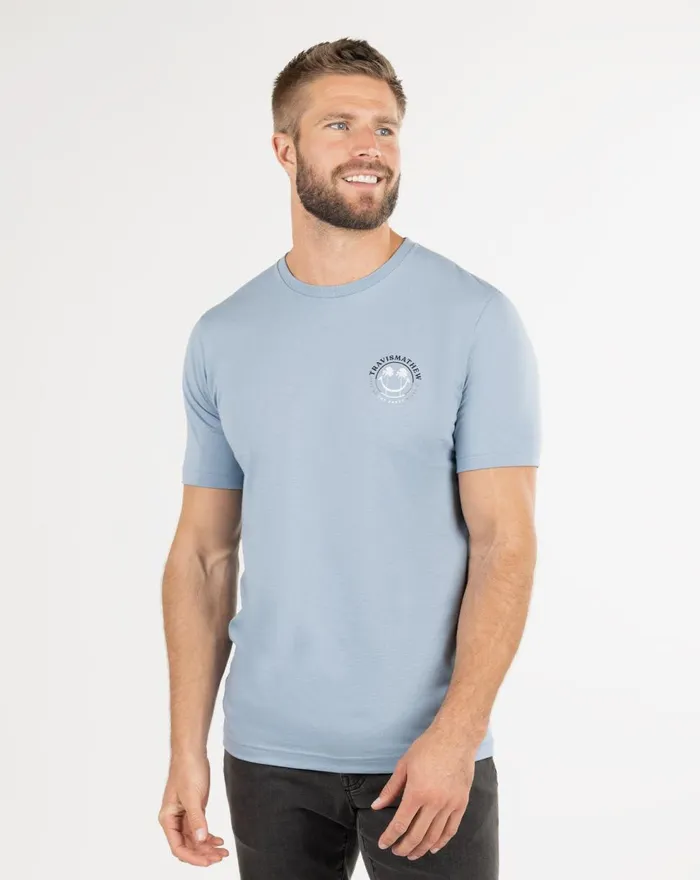 Men Tees TravisMathew PLAY DATE TEE Faded Denim
