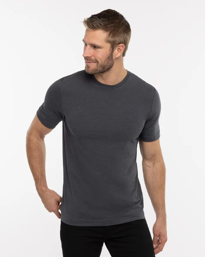 Men Tees TravisMathew POTHOLDER CREW TEE Heather Magnet