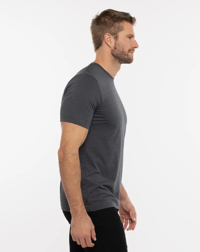 Men Tees TravisMathew POTHOLDER CREW TEE Heather Magnet