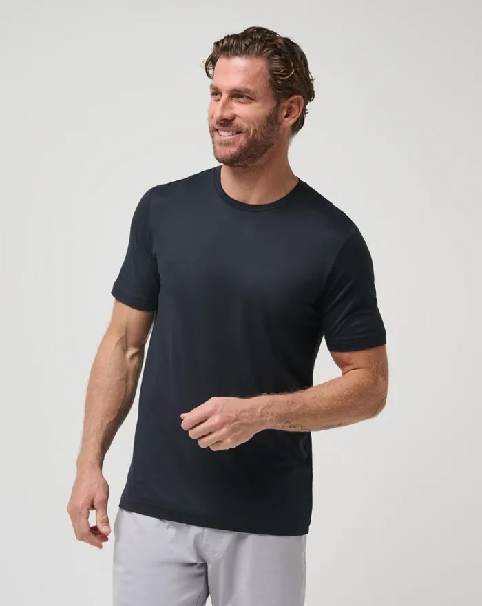 Men Tees TravisMathew RISK TAKER ACTIVE TEE Black