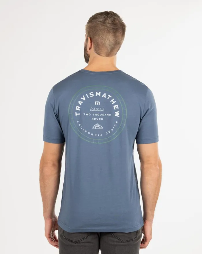 Men Tees TravisMathew ROUGHING IT TEE Insigniavintage Indigo Men Tees TravisMathew ROUGHING IT TEE Insigniavintage Indigo
