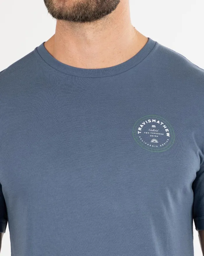 Men Tees TravisMathew ROUGHING IT TEE Insigniavintage Indigo Men Tees TravisMathew ROUGHING IT TEE Insigniavintage Indigo