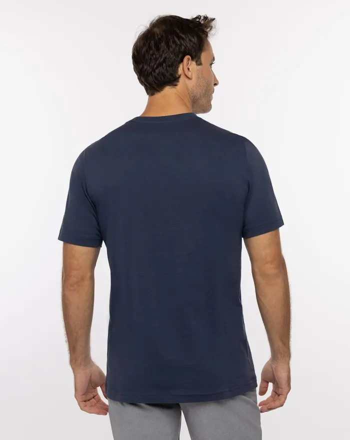 Men Tees TravisMathew ROUNDUPS TEE Mood Indigo