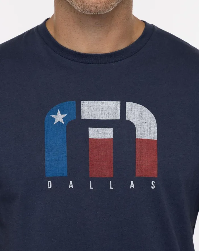 Men Tees TravisMathew ROUNDUPS TEE Mood Indigo