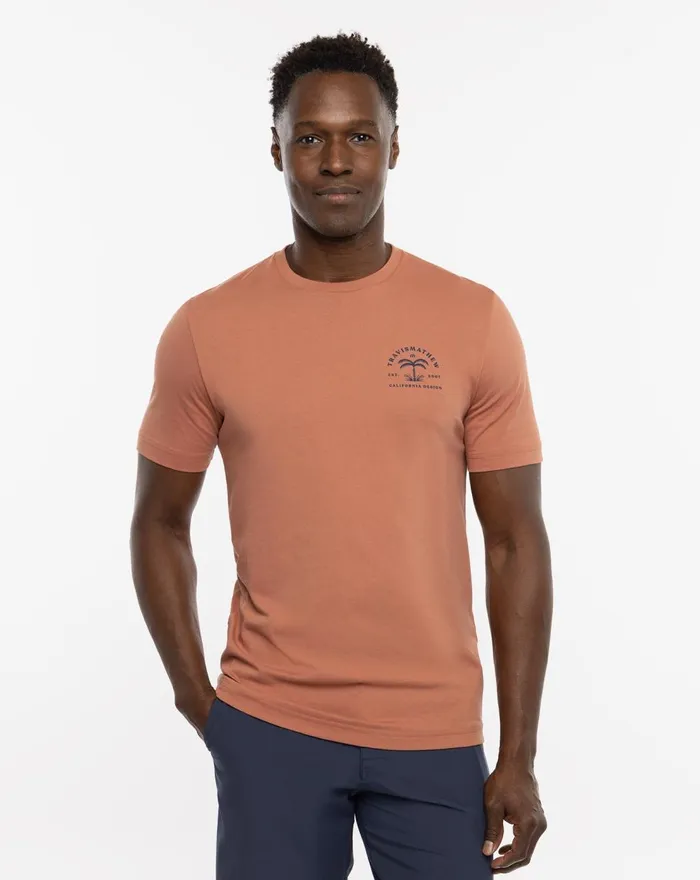 Men Tees TravisMathew SHOCK AND AWE TEE Copper