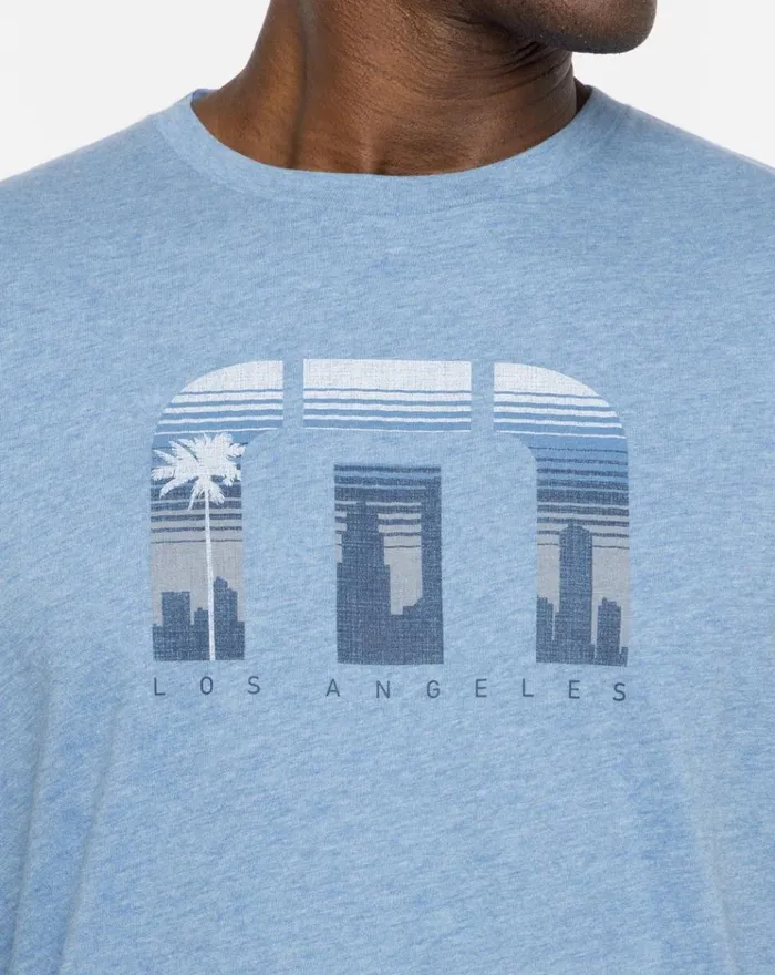 Men Tees TravisMathew SOCAL TEE Heather Blue