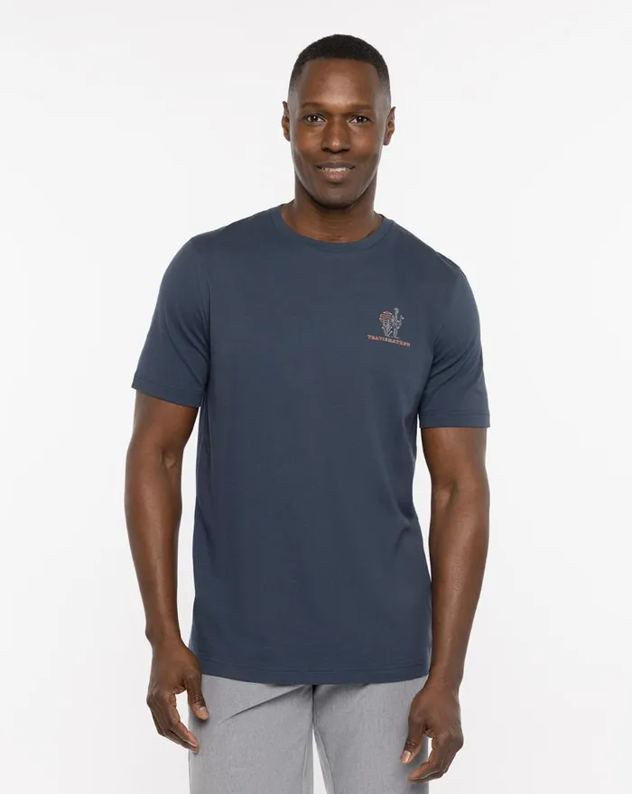 Men Tees TravisMathew TRAVEL BLOG TEE Dress Blues