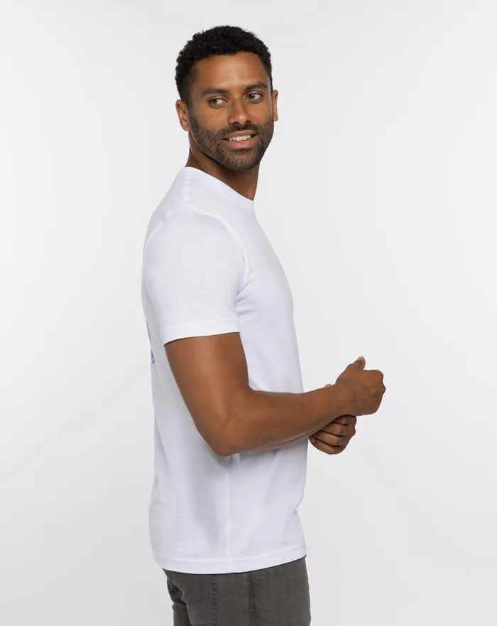 Men Tees TravisMathew TRIP OF THE YEAR TEE White Men Tees TravisMathew TRIP OF THE YEAR TEE White