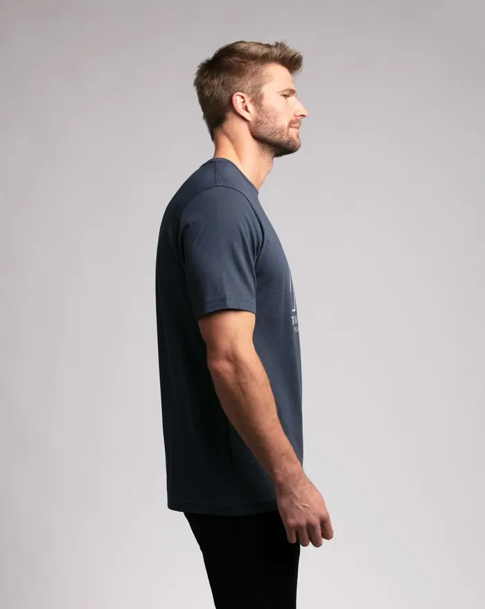 Men Tees TravisMathew WHITE PINE TEE Mood Indigo
