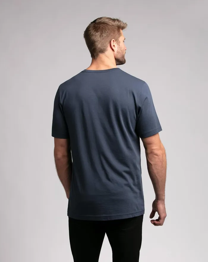 Men Tees TravisMathew WHITE PINE TEE Mood Indigo