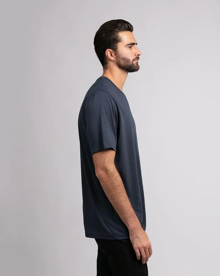 Men Tees TravisMathew WIN AT WRIGLEY TEE Mood Indigo