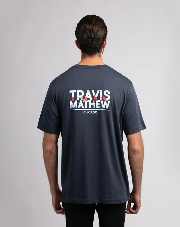 Men Tees TravisMathew WIN AT WRIGLEY TEE Mood Indigo