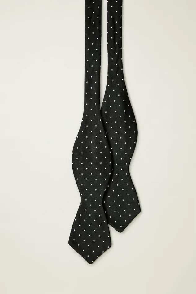 Men Ties and Pocket Squares Bonobos Premium Bowtie Black Dots