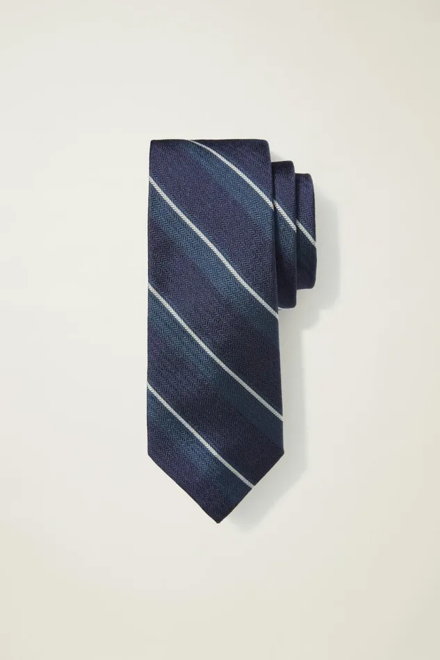 Men Ties and Pocket Squares Bonobos Premium Necktie Blue Stripe