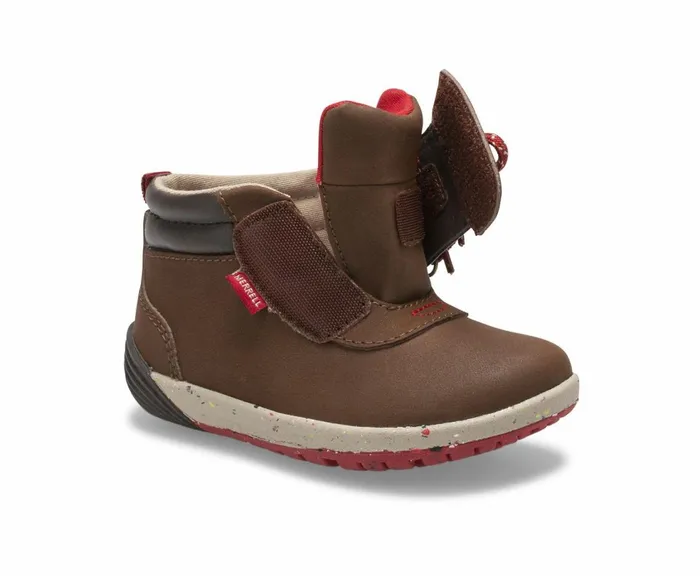 MERRELL Boots Kids Bare Steps Boot 20 Brown Suede MERRELL Boots Kids Bare Steps Boot 20 Brown Suede