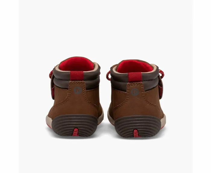 MERRELL Boots Kids Bare Steps Boot 20 Brown Suede MERRELL Boots Kids Bare Steps Boot 20 Brown Suede