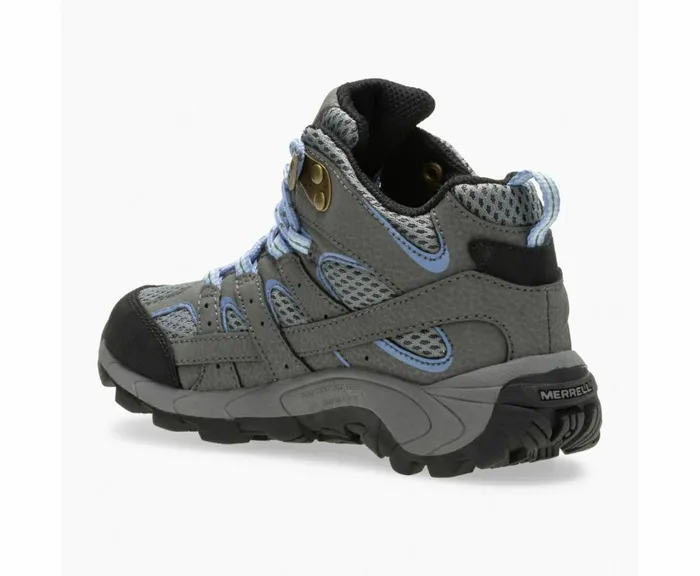 MERRELL Boots Kids Moab 2 Mid Waterproof Boot Greyperiwinkle MERRELL Boots Kids Moab 2 Mid Waterproof Boot Greyperiwinkle