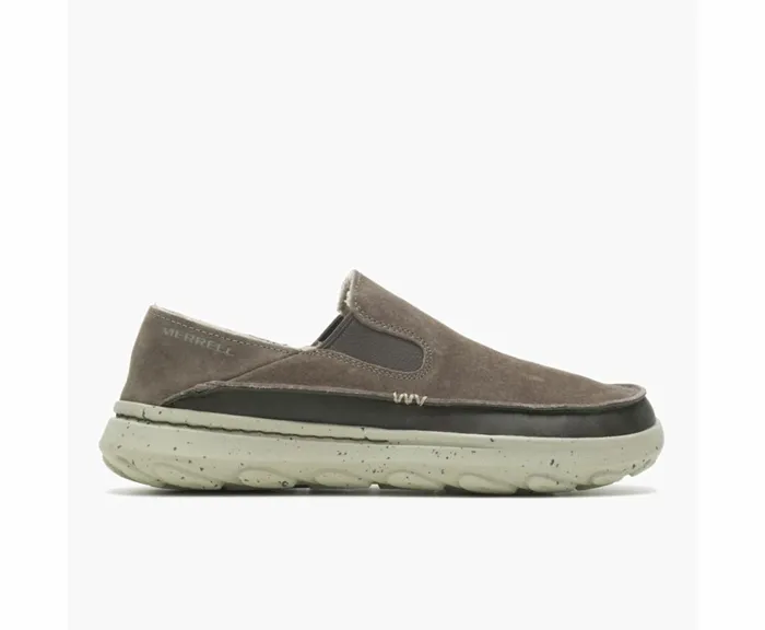 MERRELL SlipOns Men Hut Moc 2 Suede Gunsmoke
