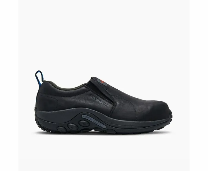 MERRELL SlipOns Men Jungle Moc Leather Comp Toe Work Shoe Black