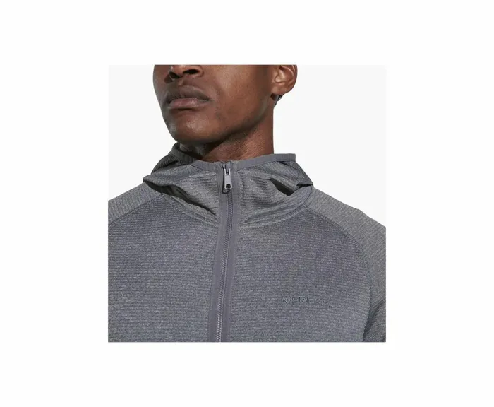 MERRELL Tops Men Geotex Full Zip Hoodie Rock Heather MERRELL Tops Men Geotex Full Zip Hoodie Rock Heather