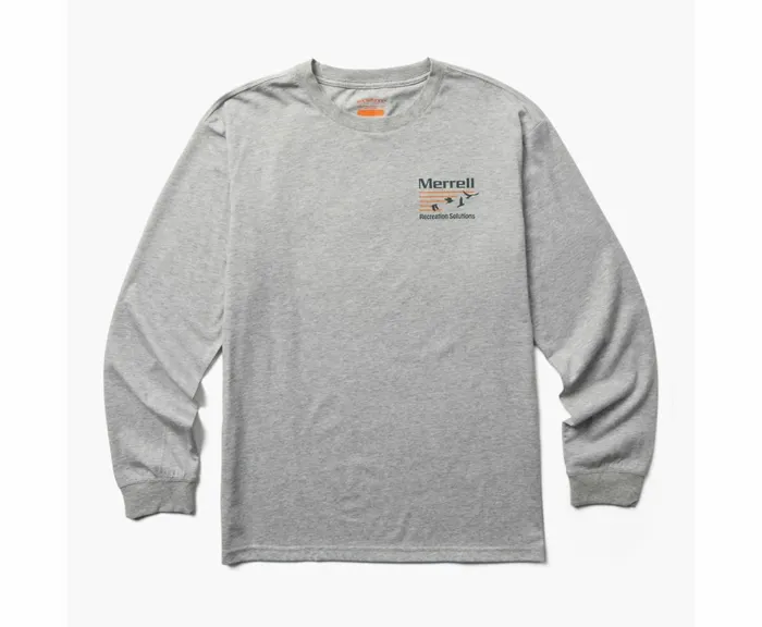 MERRELL Tops Men Great Outdoors Long Sleeve Tee Grey Heather