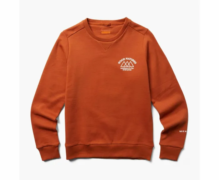 MERRELL Tops Women Good Natured Fleece Crew Neck Potters Clay