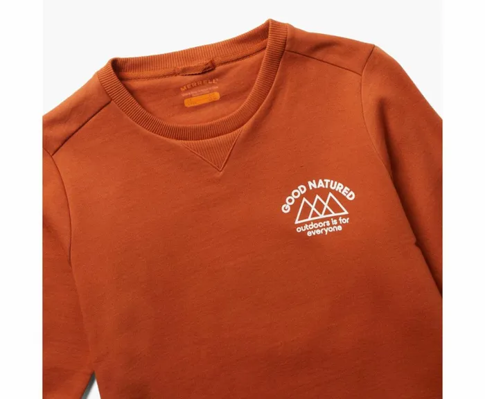MERRELL Tops Women Good Natured Fleece Crew Neck Potters Clay MERRELL Tops Women Good Natured Fleece Crew Neck Potters Clay