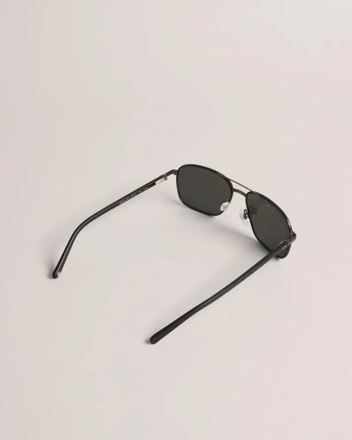 Metal Square Aviator Sunglasses Black Men Ted Baker Sunglasses