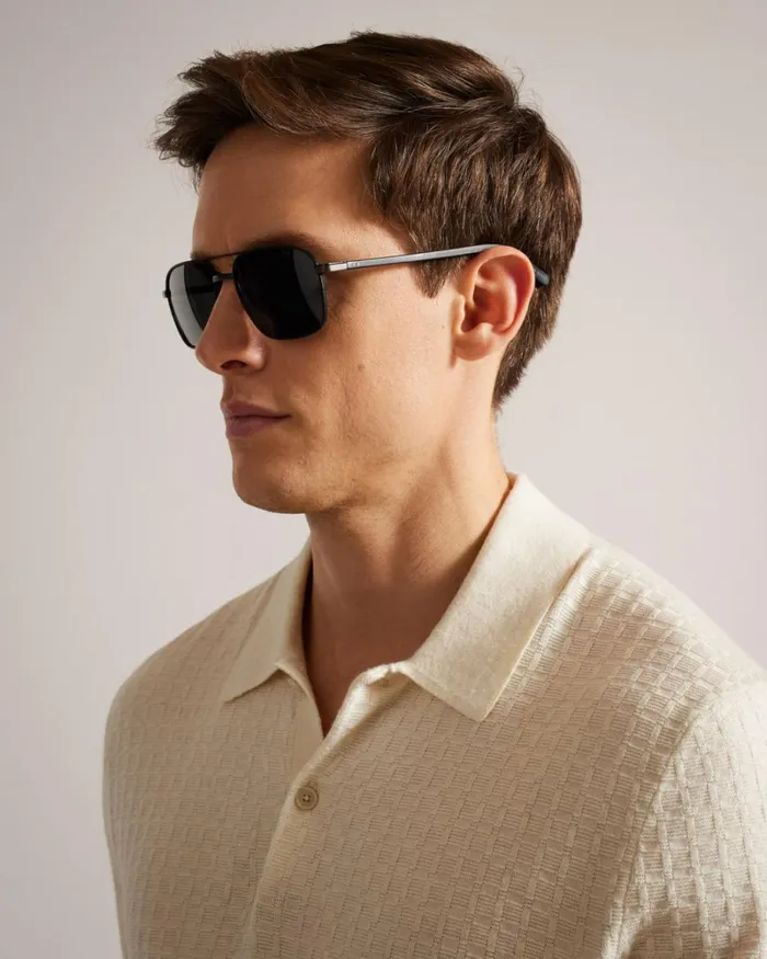 Metal Square Aviator Sunglasses Black Men Ted Baker Sunglasses Metal Square Aviator Sunglasses Black Men Ted Baker Sunglasses