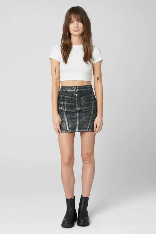 Metallic Heart Skirt Women Blank NYC Dresses 038 Skirts