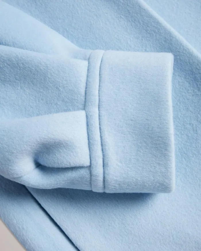Midi Length Coat With Volume Sleeves Light Blue Women Ted Baker Clothing Midi Length Coat With Volume Sleeves Light Blue Women Ted Baker Clothing