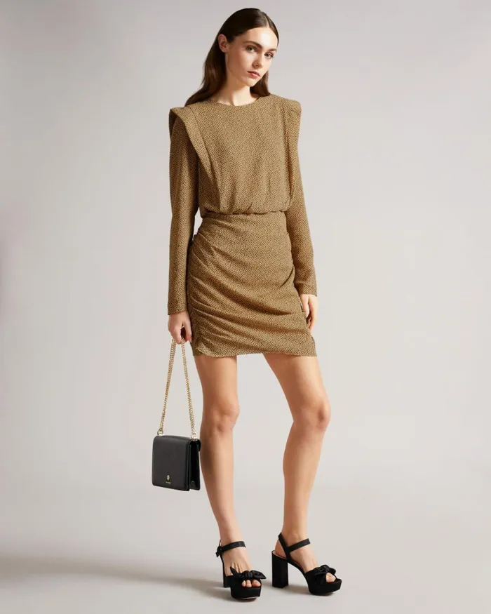 Mini Dress With Shoulder Detail Black Women Ted Baker Dresses Mini Dress With Shoulder Detail Black Women Ted Baker Dresses