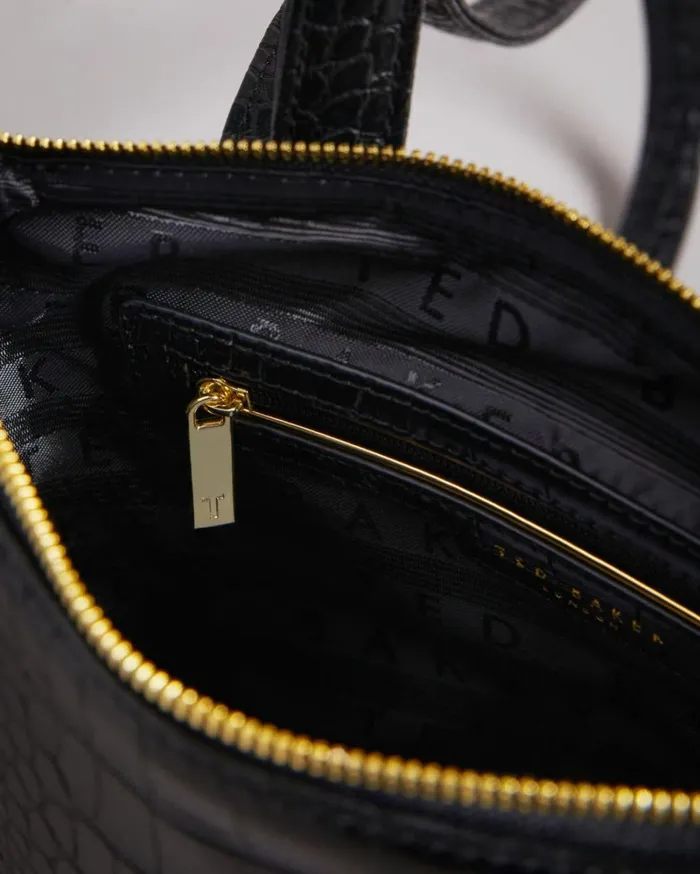 Mockcroc PU Backpack Black Women Ted Baker Bags