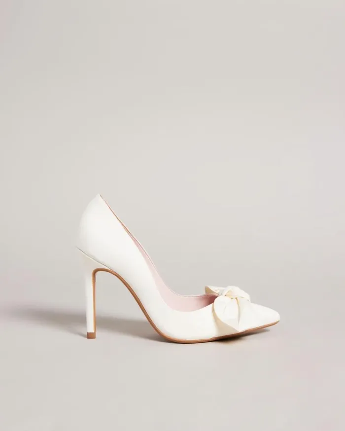 Moire Satin Bow Court Shoes Ivory Women Ted Baker Heels Moire Satin Bow Court Shoes Ivory Women Ted Baker Heels