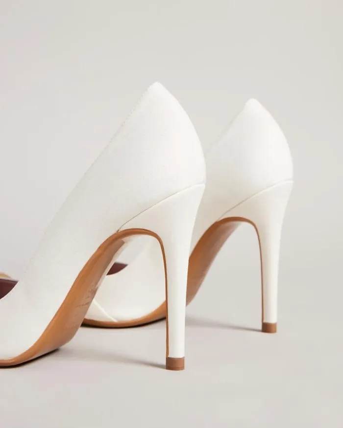 Moire Satin Bow Court Shoes Ivory Women Ted Baker Heels Moire Satin Bow Court Shoes Ivory Women Ted Baker Heels