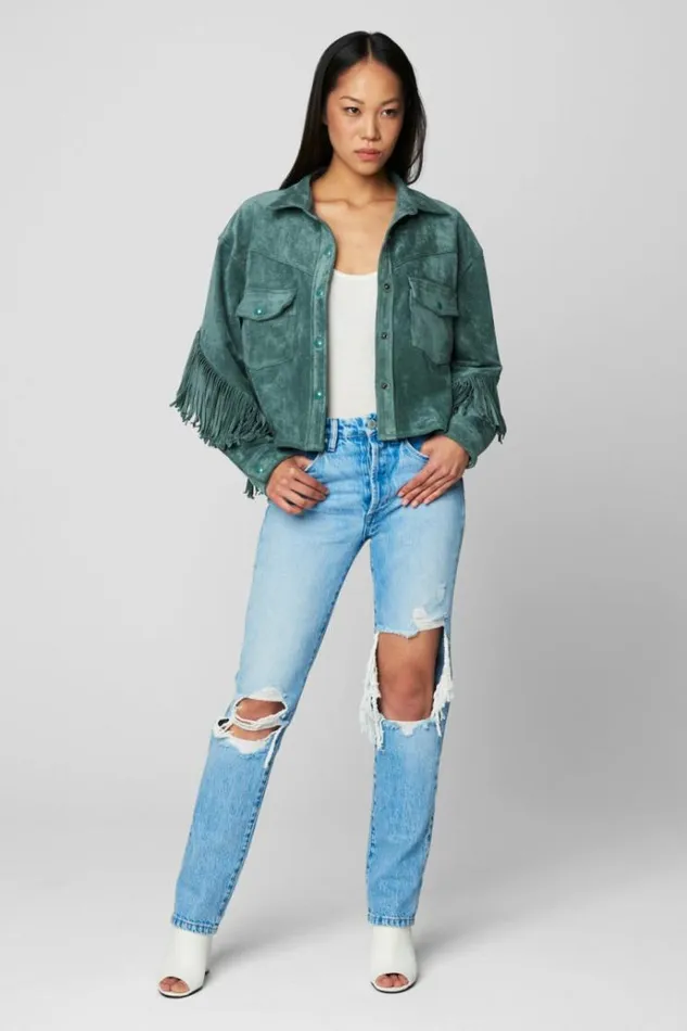 Olive Branch Shacket Women Blank NYC Jackets
