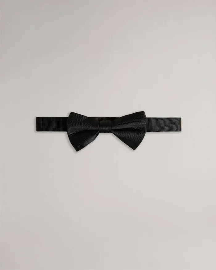 Ottoman Ribbed Silk Bow Tie Black Men Ted Baker Ties and Bow Ties Ottoman Ribbed Silk Bow Tie Black Men Ted Baker Ties and Bow Ties