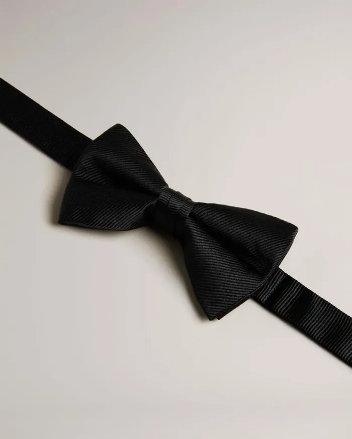 Ottoman Ribbed Silk Bow Tie Black Men Ted Baker Ties and Bow Ties Ottoman Ribbed Silk Bow Tie Black Men Ted Baker Ties and Bow Ties