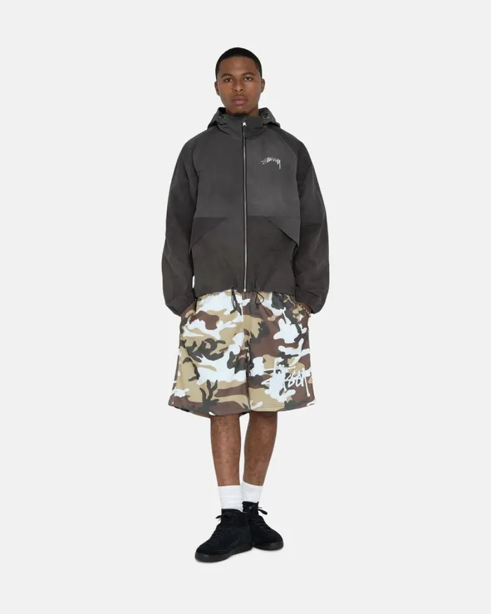 Outerwear Men Stussy WAVE DYE BEACH SHELL Black Outerwear Men Stussy WAVE DYE BEACH SHELL Black
