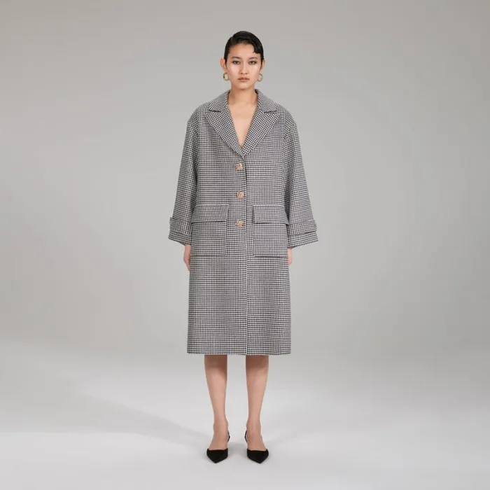 Outerwear Woman SelfPortrait Houndstooth Coat