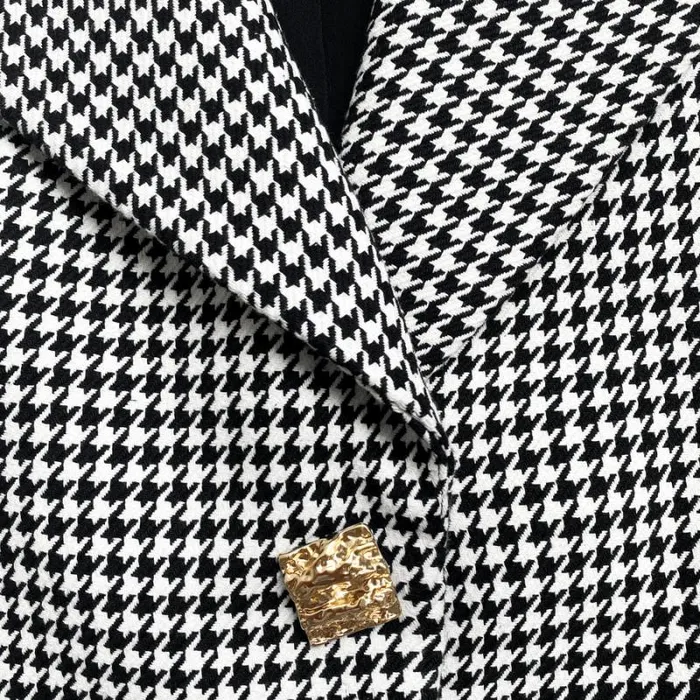Outerwear Woman SelfPortrait Houndstooth Coat Outerwear Woman SelfPortrait Houndstooth Coat