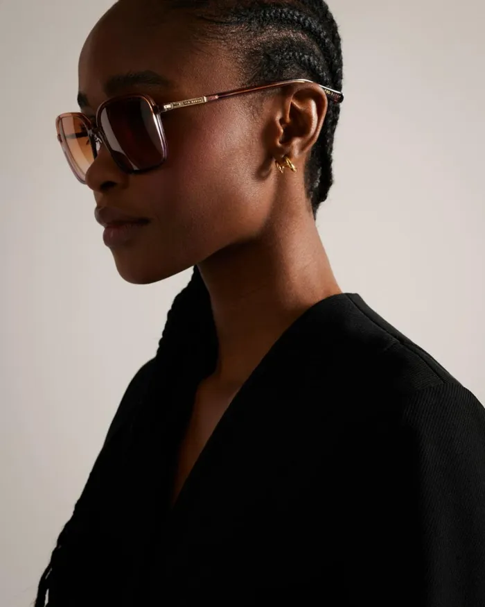 Oversized Square Frame Sunglasses Purple Women Ted Baker Sunglasses Oversized Square Frame Sunglasses Purple Women Ted Baker Sunglasses