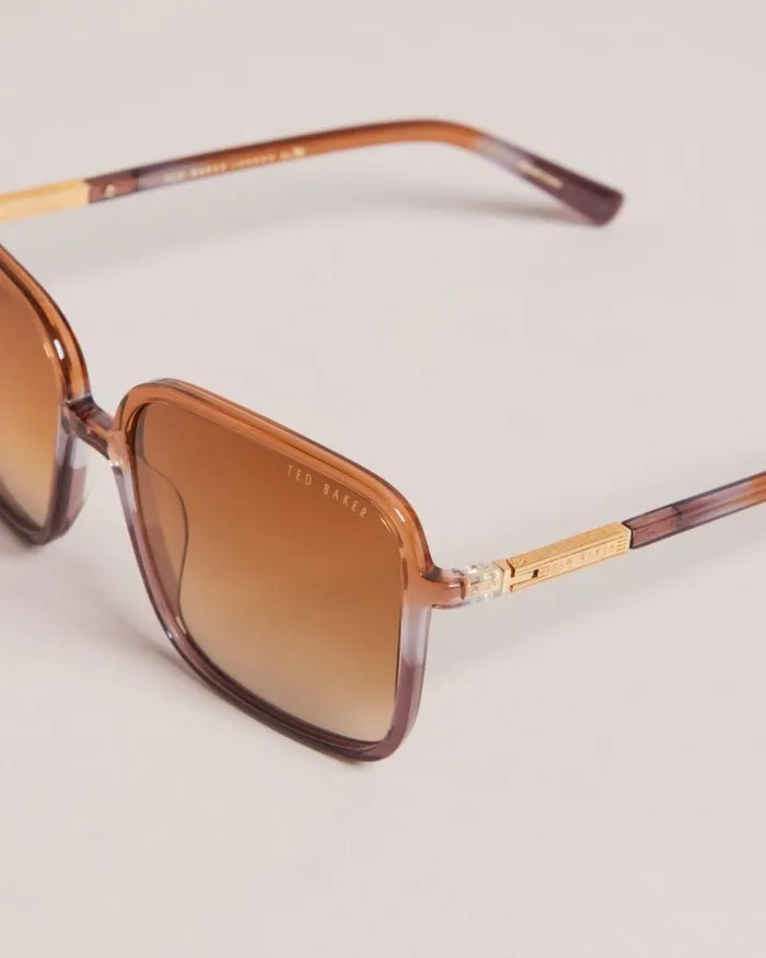 Oversized Square Frame Sunglasses Purple Women Ted Baker Sunglasses Oversized Square Frame Sunglasses Purple Women Ted Baker Sunglasses
