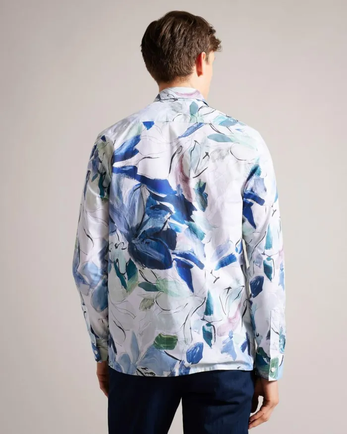 Painted Floral Print Shirt Multicolor Men Ted Baker Shirts Painted Floral Print Shirt Multicolor Men Ted Baker Shirts